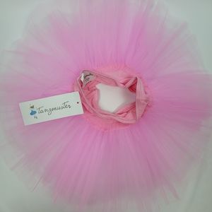 Tanzmuster Girls' Ballet Tutu, Pia Pink - 3 Layers of Tulle Size 10-11